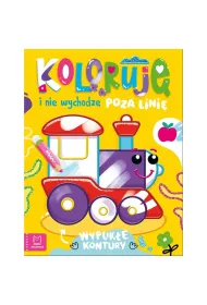 Koloruj� i nie wychodz� poza lini�. Lokomotywa. Wypuk�e kontury