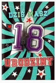 Karnet okazjonalny B6 z kopert� 18 Urodziny PAN DRAGON HM200-1117