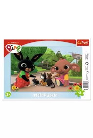 Puzzle ramkowe 15 el. Zabawy z kotkami Bing Trefl