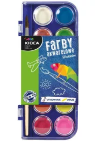 Derform Kidea Farby akwarelowe 12 kolorw