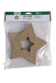 Happy Color Kszta�t z papier mache BIG STAR, 19x2.5 cm