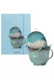 Narcissus Teczka A4 z gumk Wieloryb