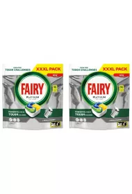 Fairy Kapsuki do zmywarki Platinum All in One Lemon Zestaw 2 x 96 kaps.
