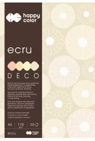 Happy Color Blok Deco Ecru, 4 kolory, A5, 170g, 20 arkuszy 170 g 20 kartek