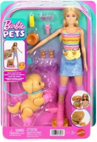 Barbie na rolkami i pieskiem Mattel