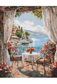 Diamentowa mozaika - Letnia weranda 40x50cm