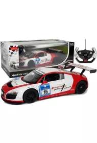 Auto R/C Audi R8 LMS Rastar 1:14 bia�o-czerwone LeanToys