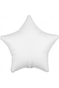 Amscan Balon foliowy metalik bia�y gwiazda 48cm