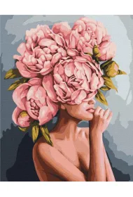 Brushme Malowanie po numerach - Dotyk piwonii 40x50cm