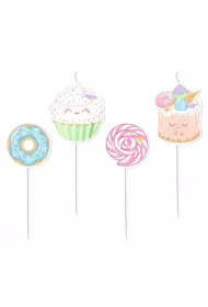 Amscan �wieczki figurki Crazy Cake 4 szt.
