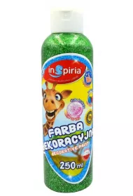 InSpiria Farba dekoracyjna brokatowa zielona 250 ml