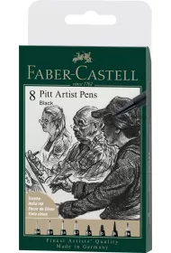 Faber-Castell Pitt artist pen black ko�c�wki xxs, s, f, m, b, c, 1.5, fh etui 8 szt.