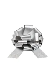 PartyDeco Kokarda dekoracyjna DIY srebrny 30cm