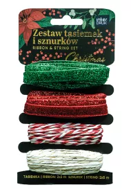 Interdruk Zestaw tasiemek i sznurkw Christmas