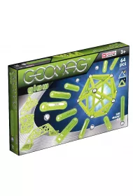 Geomag Glow. Klocki magnetyczne. 64 elementy
