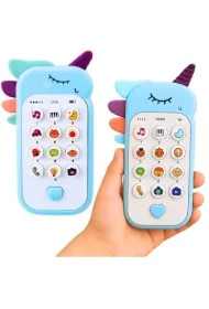 Telefon intraktywny niebieski LeanToys