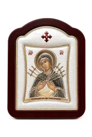 Ikona srebrna M.B. Bolesna 14x18cm