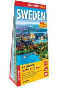 Sweden road map 1:1 000 000 laminat 2024