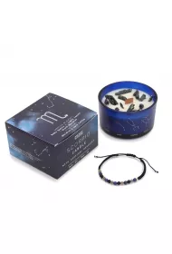 wieca zodiak z bransoletk z kamieni Skorpion
