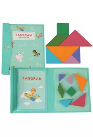 Tangram ksieczka magnetyczna ukadanka montessori klocki gra logiczna 3D