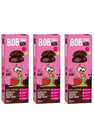 Bob Snail Przekska jabkowo-malinowa w ciemnej czekoladzie Zestaw 3 x 30 g