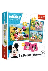 Puzzle + Memos 2w1 (24+30+48 el.) Poznaj bohater�w Disney Trefl