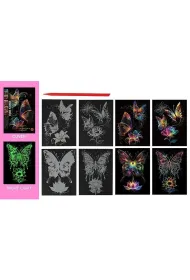 Wydrapywanka kolorowa fluorescencyjna motyle Adar
