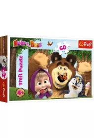 Puzzle 60 el. Weso�y dzie� Maszy Trefl
