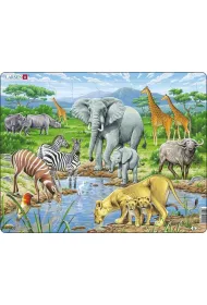 Puzzle 65 el. Wodop�j na afryka�skiej sawannie Larsen