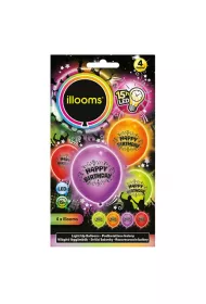 Tm Toys Pod�wietlane balony urodzinowe 4 szt.