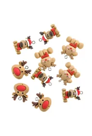 dpCraft Zawieszki polimerowe 3D - Jolly reindeers 10 szt
