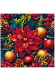 Paw Serwetka Lunch Decor Poinsettia Charm 33x33 20szt./op.