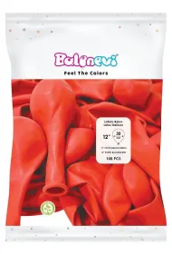 GoParty Balony lateksowe Pastel czerwony 30cm