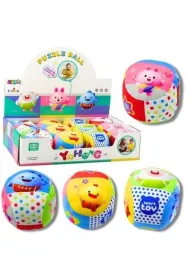 Pi�ka z grzechotk� mi�kka 9cm MIX LeanToys
