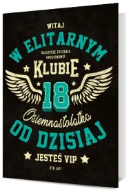 Pan Dragon Karnet B6 18 Urodziny - witaj w elitarnym klubie..K.B6-2003