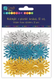 dpCraft Naklejki z pianki brokatowe �nie�ynki 12 szt.