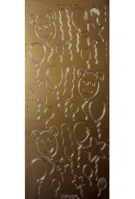 Galeria Hobby Stiker a�urowy z�oty 10x23cm