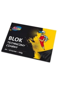 Alfa Pastello Blok techniczny A4 czarny