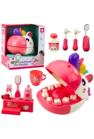 Zestaw dentysta jednoro�ec r�owy LeanToys