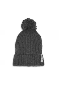 Lodger Czapeczka z weny merino 100% grafitowa Pigeon 6-12 mies.