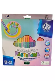 Astra Kredki o��wkowe dwustronne pastelowe 48 kolor�w 24 szt.