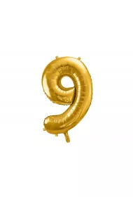 PartyDeco Balon foliowy 9 z�oty 86cm