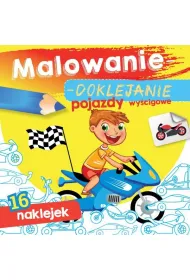 Ksi��eczka 15X15 cm Malowanie-doklejanie. Pojazdy wy�cigowe  Naklejki SKRZAT 070941