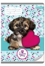 Beniamin Zeszyt A5 The Sweet Pets Pies trzy linie 16 kartek 10 szt.