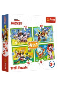 Puzzle 4w1 - W�r�d przyjaci� (12+15+20+24 el.) Trefl