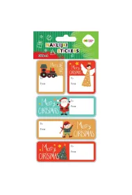 Happy Color Naklejki EFFECT-Merry Xmas Tag 10x20cm