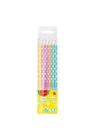 Keyroad Kredki o��wkowe tr�jk�tne Pastel 6 szt.