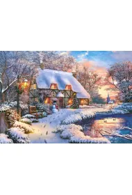 Puzzle 500 el. Domek zimowy Castorland