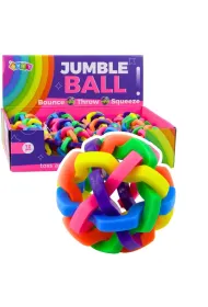 Pi�eczka pleciona gumowa 7,5cm LeanToys