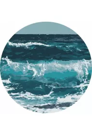 Twoje Hobby Malowanie po numerach okrge - Fale oceanu 40cm